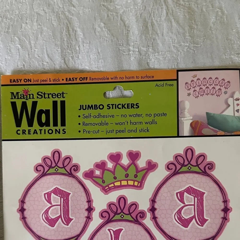 Heartfelt Pink Wall Stickers Set Bridal Love Sentiments Letters